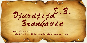 Đurđija Branković vizit kartica